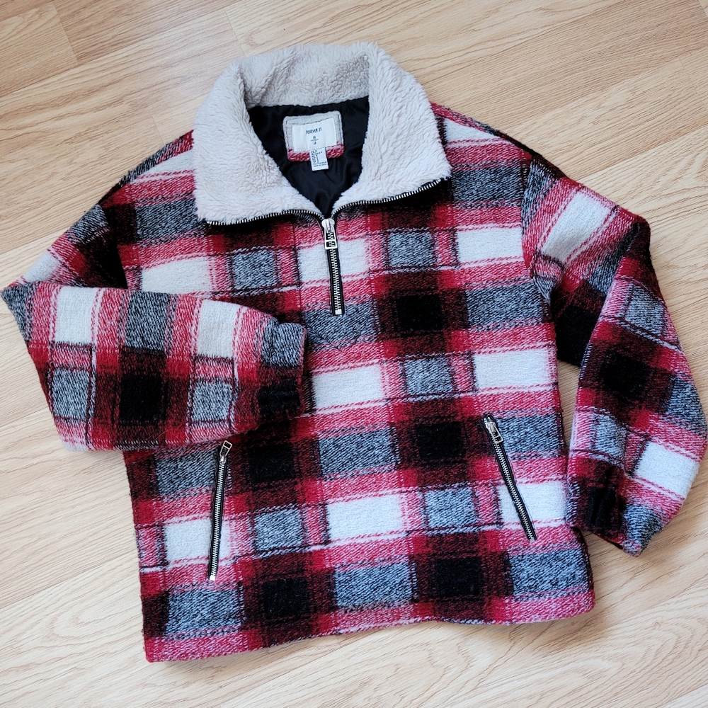 Forever 21 | Buffalo Plaid Jacket Zip Up S